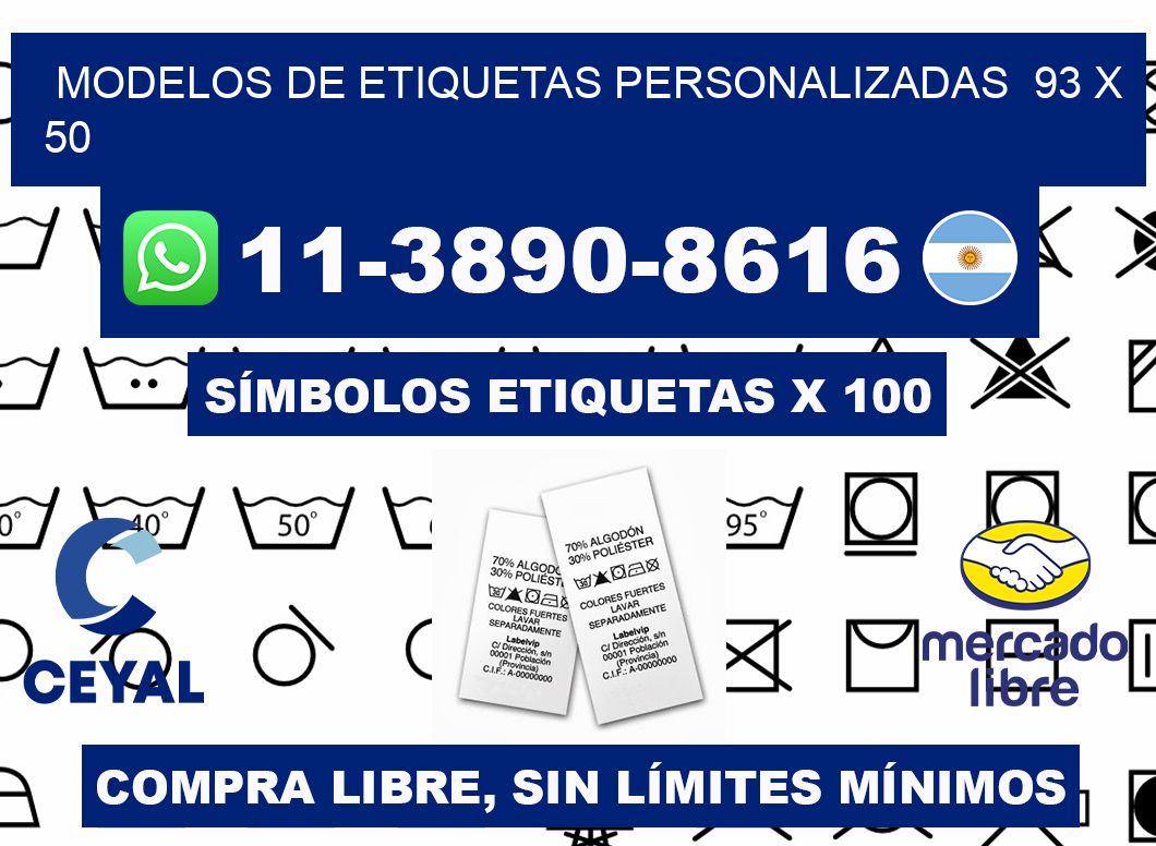 modelos de etiquetas personalizadas  93 x 50