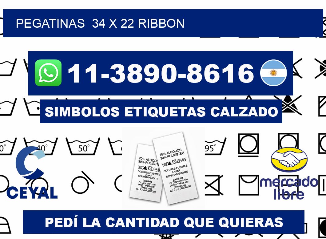pegatinas  34 x 22 ribbon