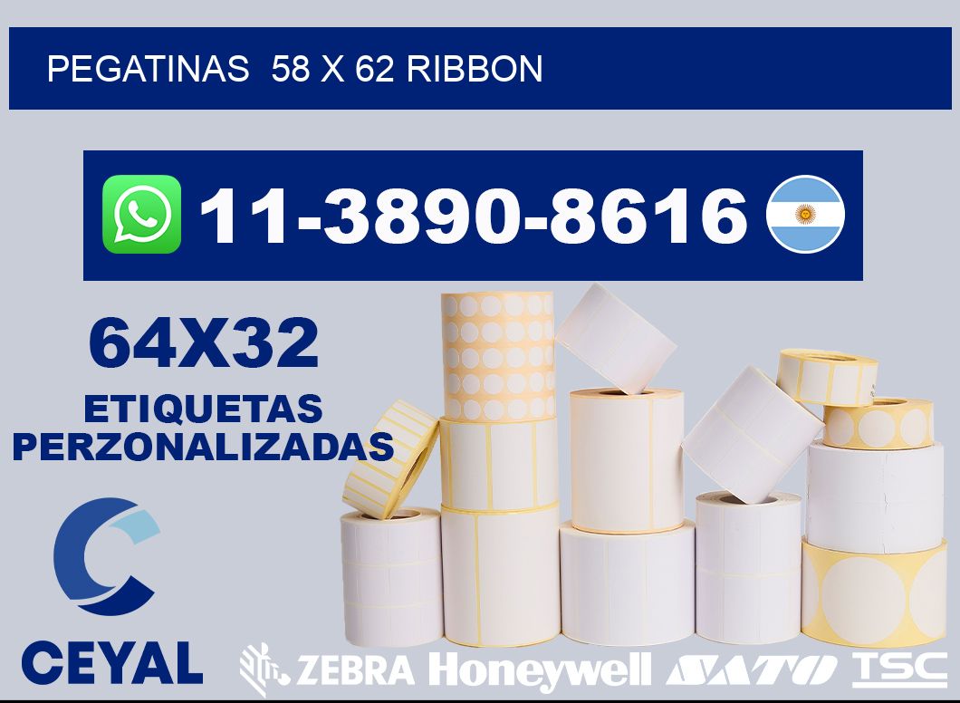 pegatinas  58 x 62 ribbon