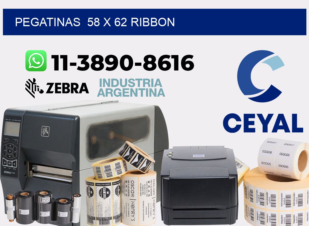pegatinas  58 x 62 ribbon