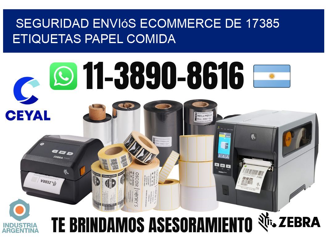 seguridad enviós ecommerce de 17385 etiquetas papel comida
