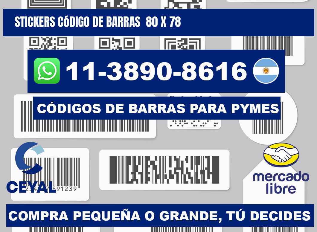 stickers código de barras 80 x 78