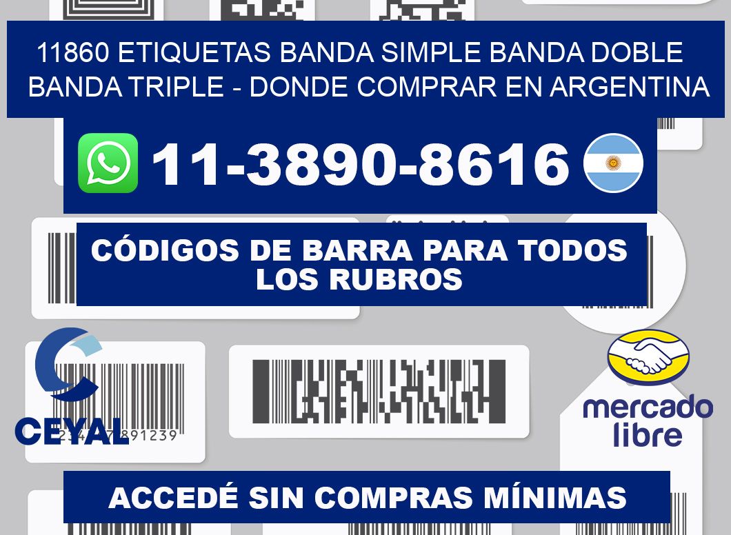 11860 etiquetas banda simple banda doble banda triple - Donde Comprar en Argentina