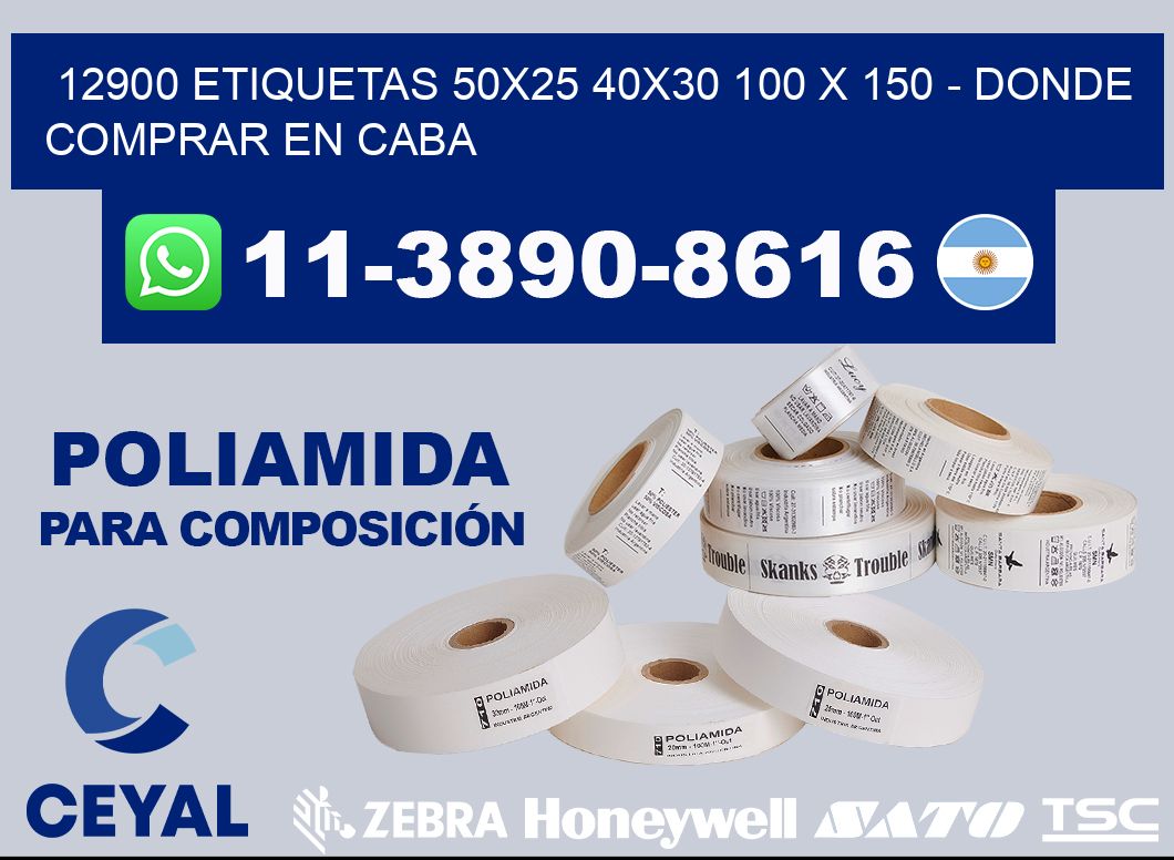 12900 etiquetas 50x25 40x30 100 x 150 - Donde Comprar en Caba