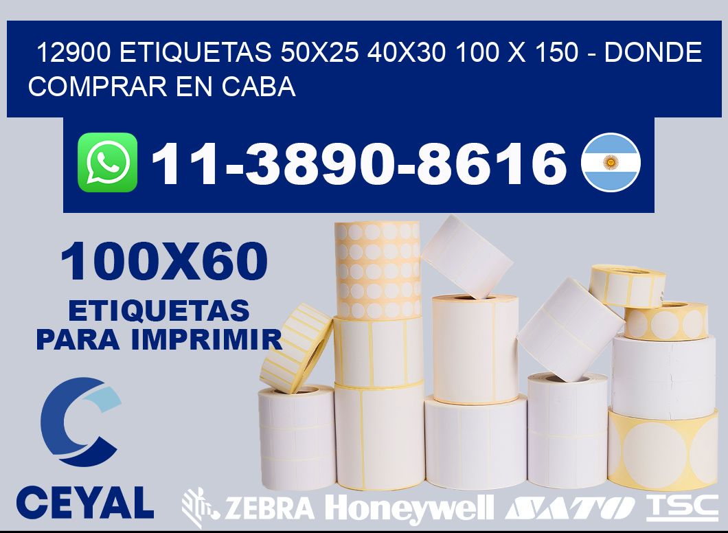12900 etiquetas 50x25 40x30 100 x 150 - Donde Comprar en Caba
