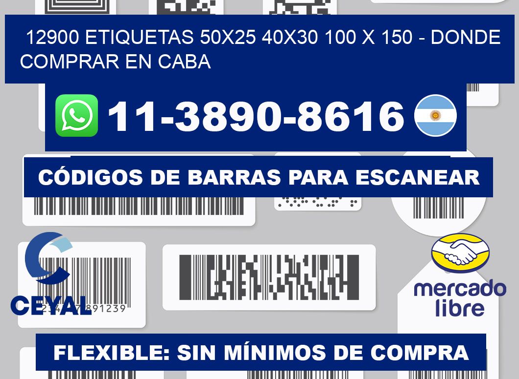 12900 etiquetas 50x25 40x30 100 x 150 - Donde Comprar en Caba