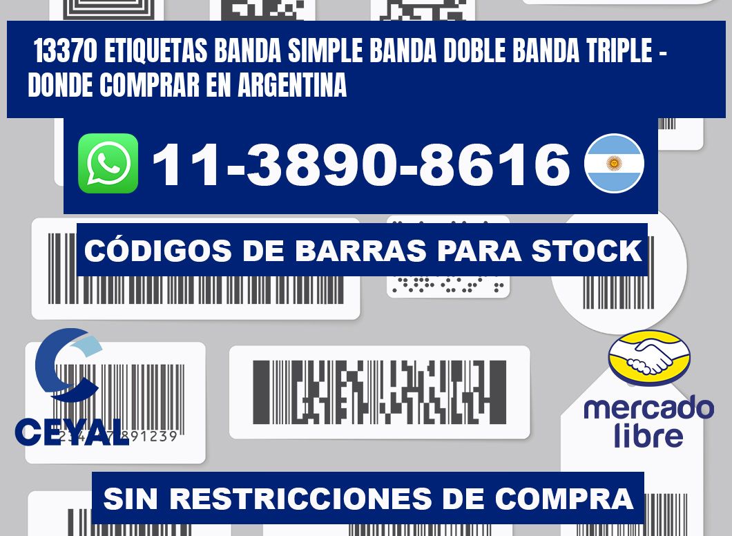 13370 etiquetas banda simple banda doble banda triple - Donde Comprar en Argentina