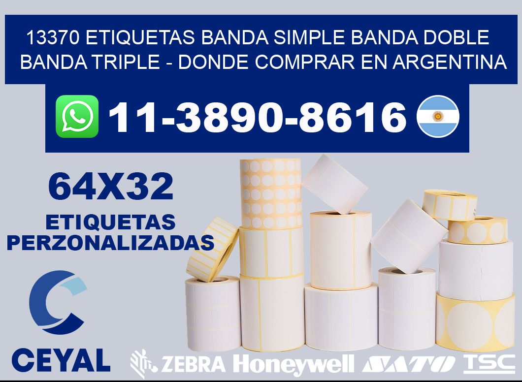 13370 etiquetas banda simple banda doble banda triple - Donde Comprar en Argentina