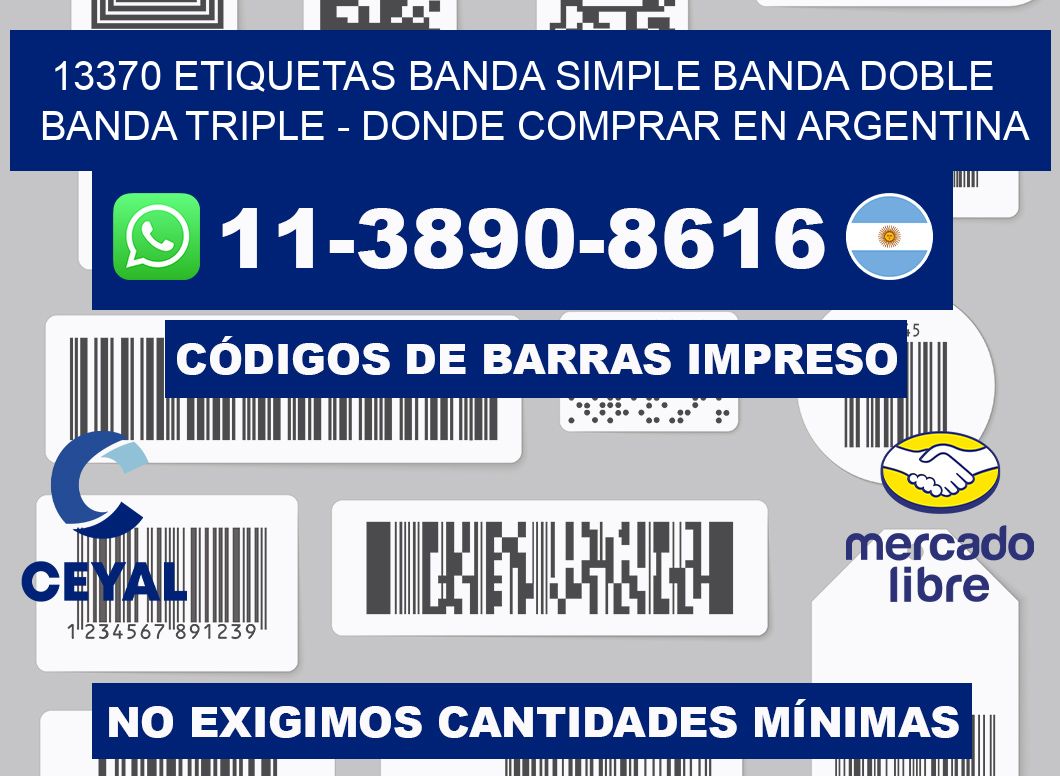 13370 etiquetas banda simple banda doble banda triple - Donde Comprar en Argentina