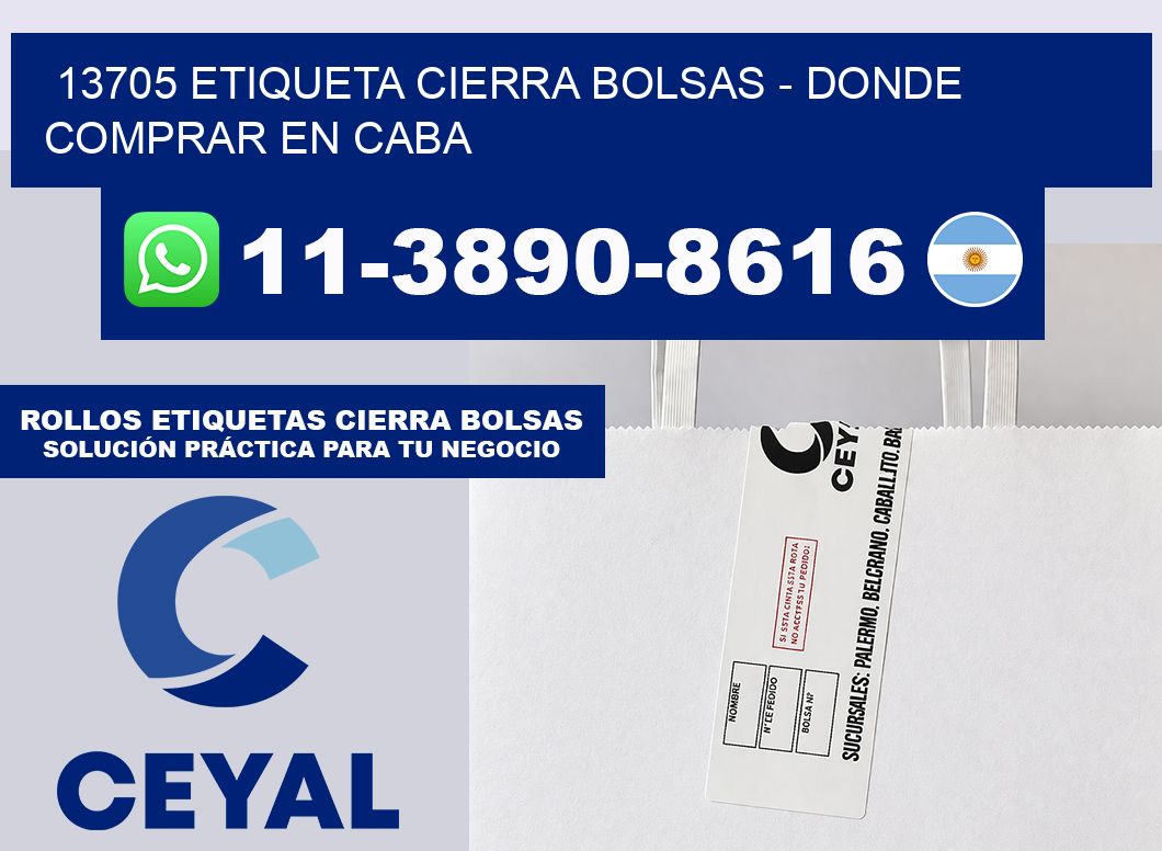 13705 etiqueta Cierra Bolsas – Donde Comprar en Caba