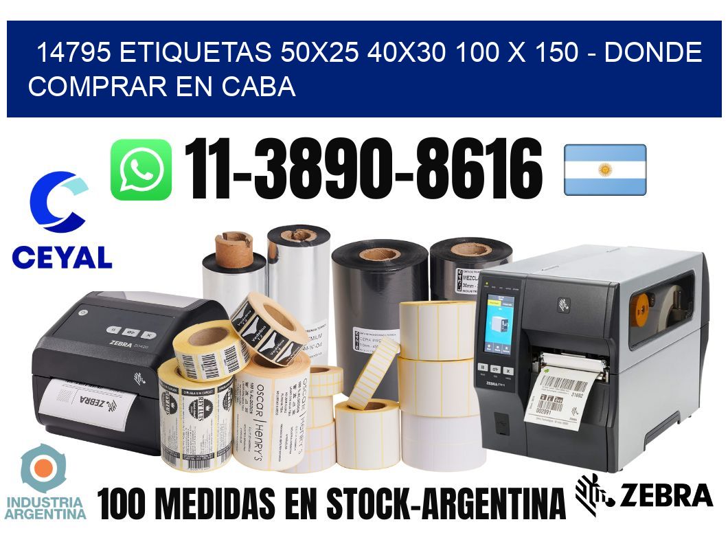 14795 etiquetas 50x25 40x30 100 x 150 - Donde Comprar en Caba