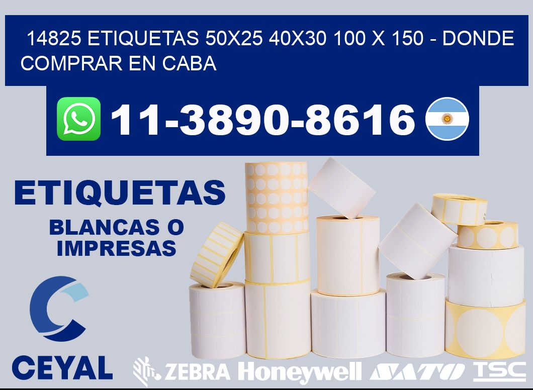 14825 etiquetas 50x25 40x30 100 x 150 - Donde Comprar en Caba