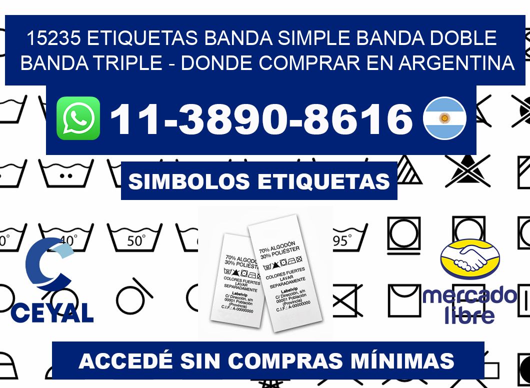 15235 etiquetas banda simple banda doble banda triple - Donde Comprar en Argentina