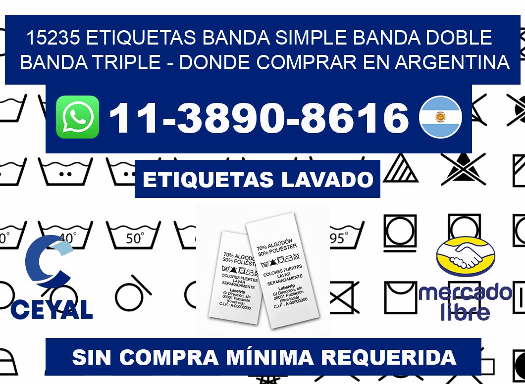 15235 etiquetas banda simple banda doble banda triple - Donde Comprar en Argentina