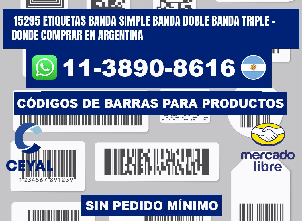 15295 etiquetas banda simple banda doble banda triple - Donde Comprar en Argentina