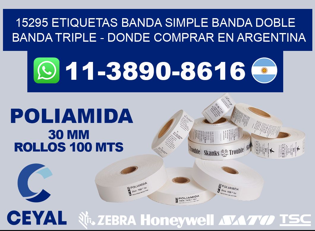 15295 etiquetas banda simple banda doble banda triple - Donde Comprar en Argentina