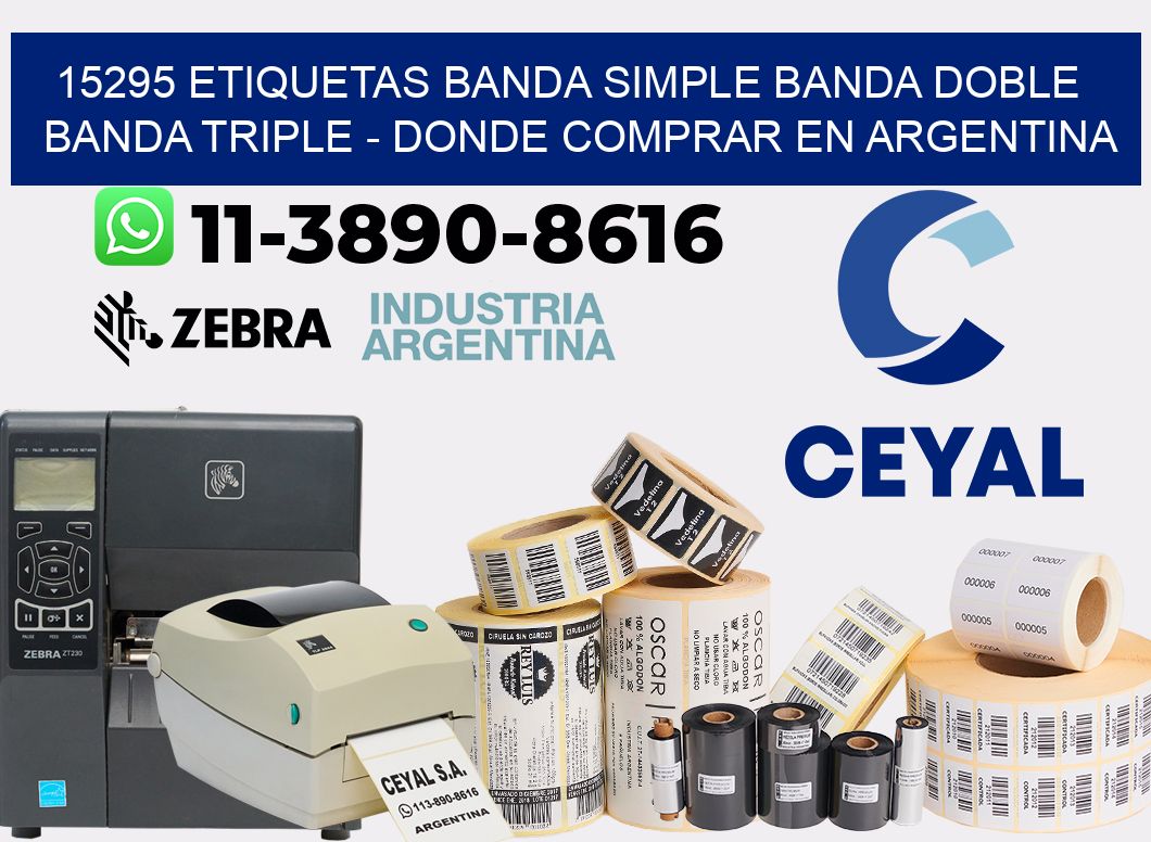 15295 etiquetas banda simple banda doble banda triple - Donde Comprar en Argentina
