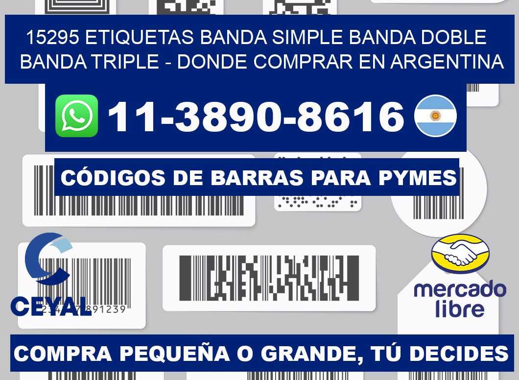 15295 etiquetas banda simple banda doble banda triple - Donde Comprar en Argentina