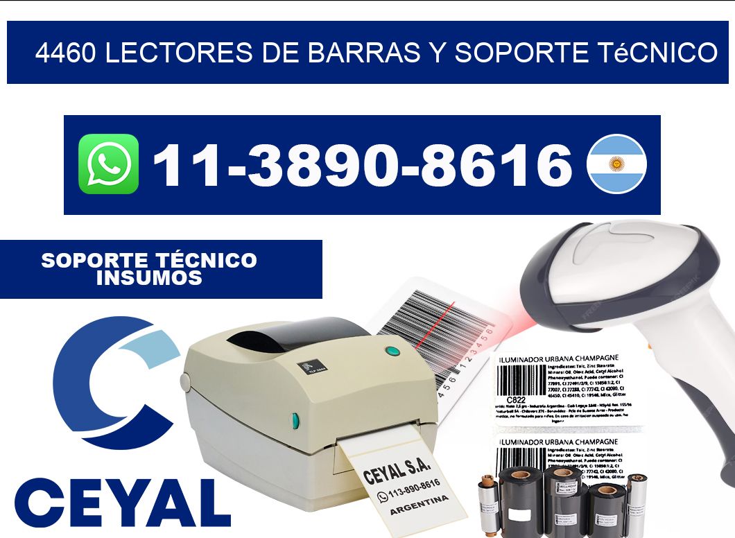 4460 Lectores de barras y Soporte Técnico