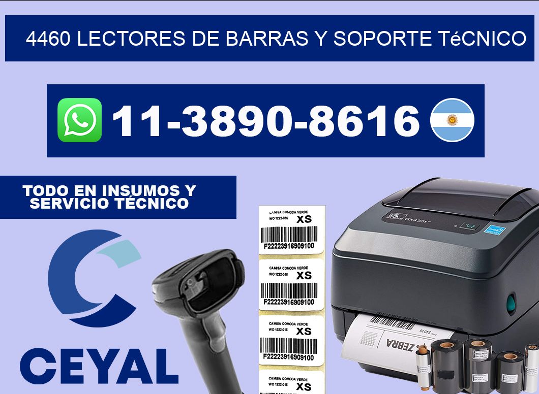 4460 Lectores de barras y Soporte Técnico