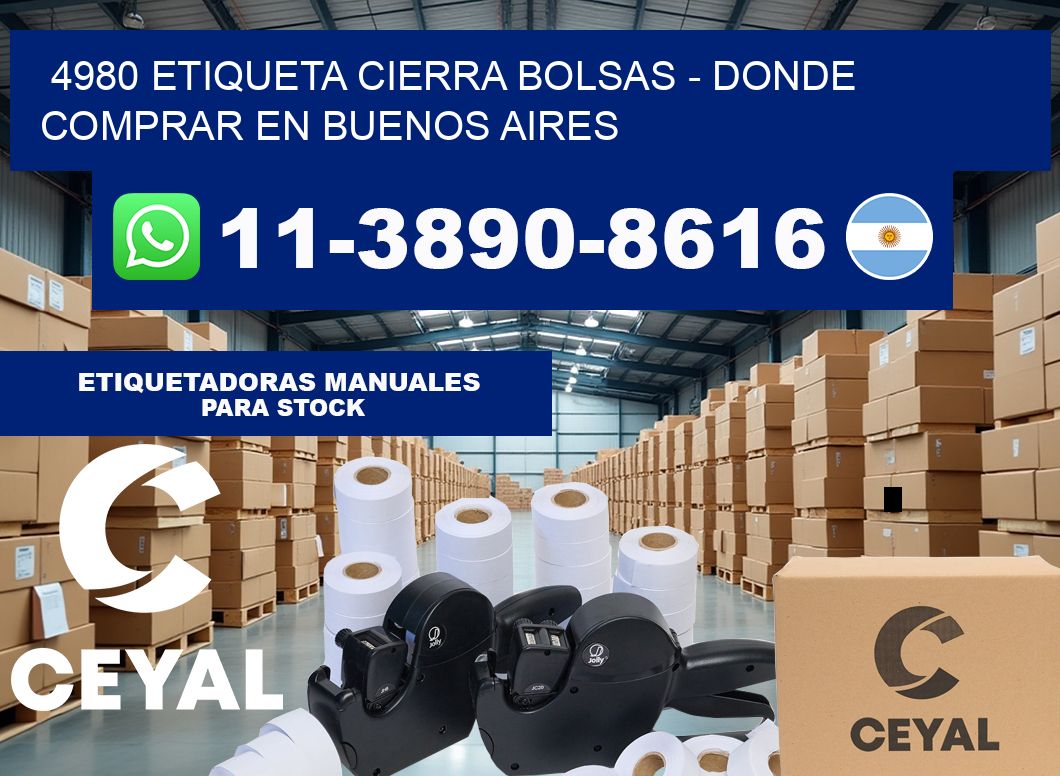 4980 etiqueta Cierra Bolsas – Donde Comprar en Buenos Aires