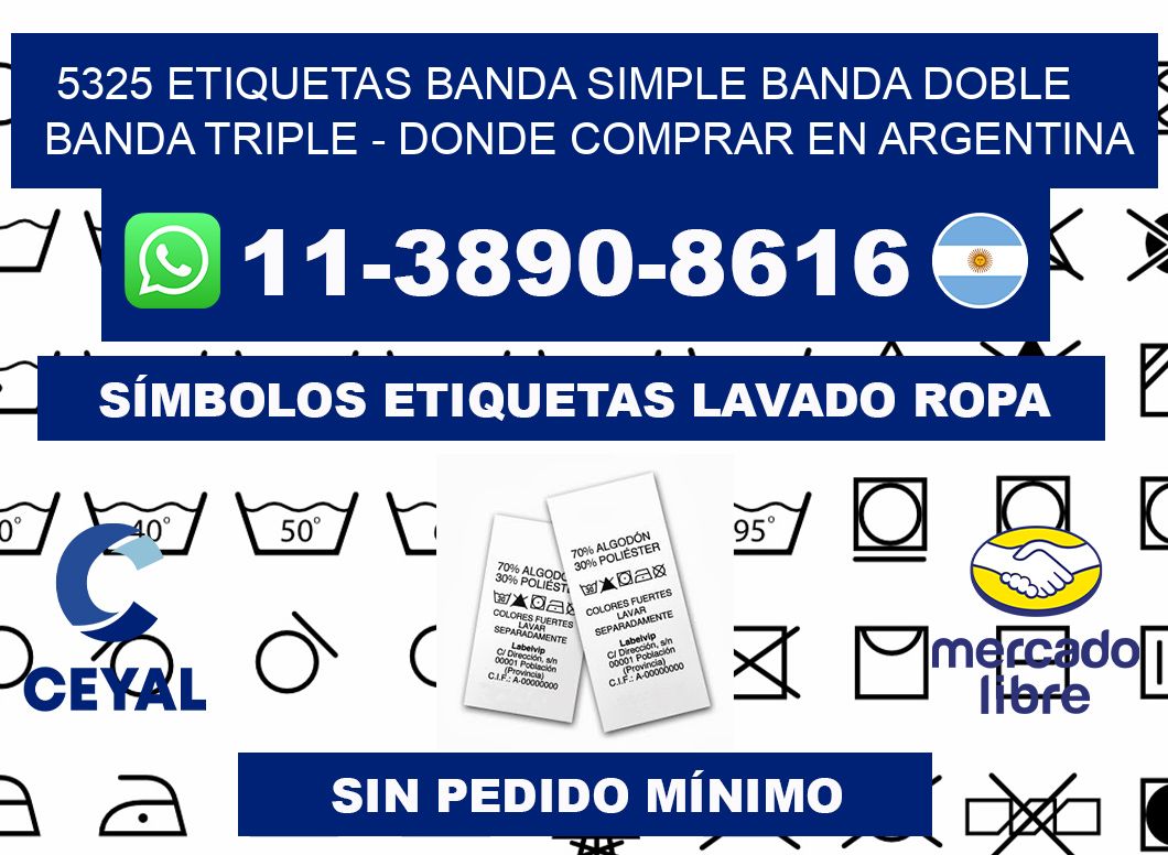 5325 etiquetas banda simple banda doble banda triple - Donde Comprar en Argentina