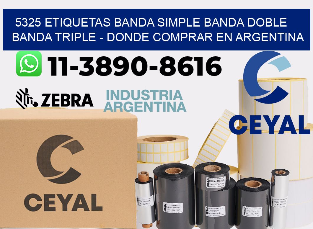 5325 etiquetas banda simple banda doble banda triple - Donde Comprar en Argentina