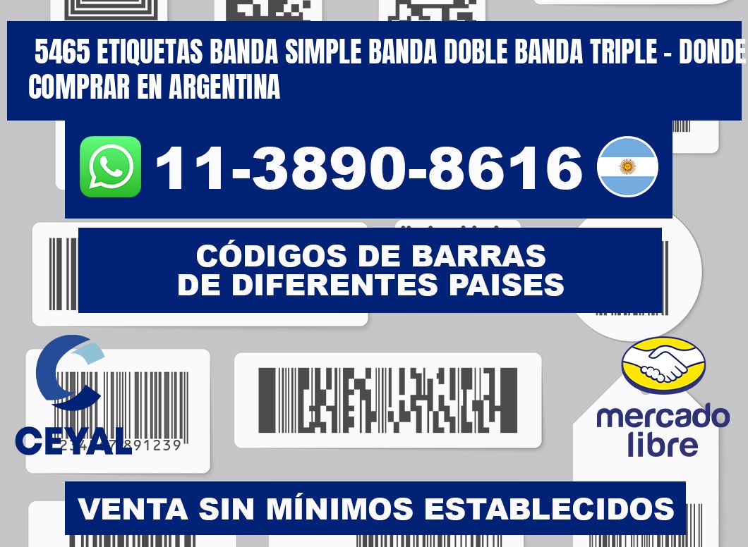 5465 etiquetas banda simple banda doble banda triple - Donde Comprar en Argentina