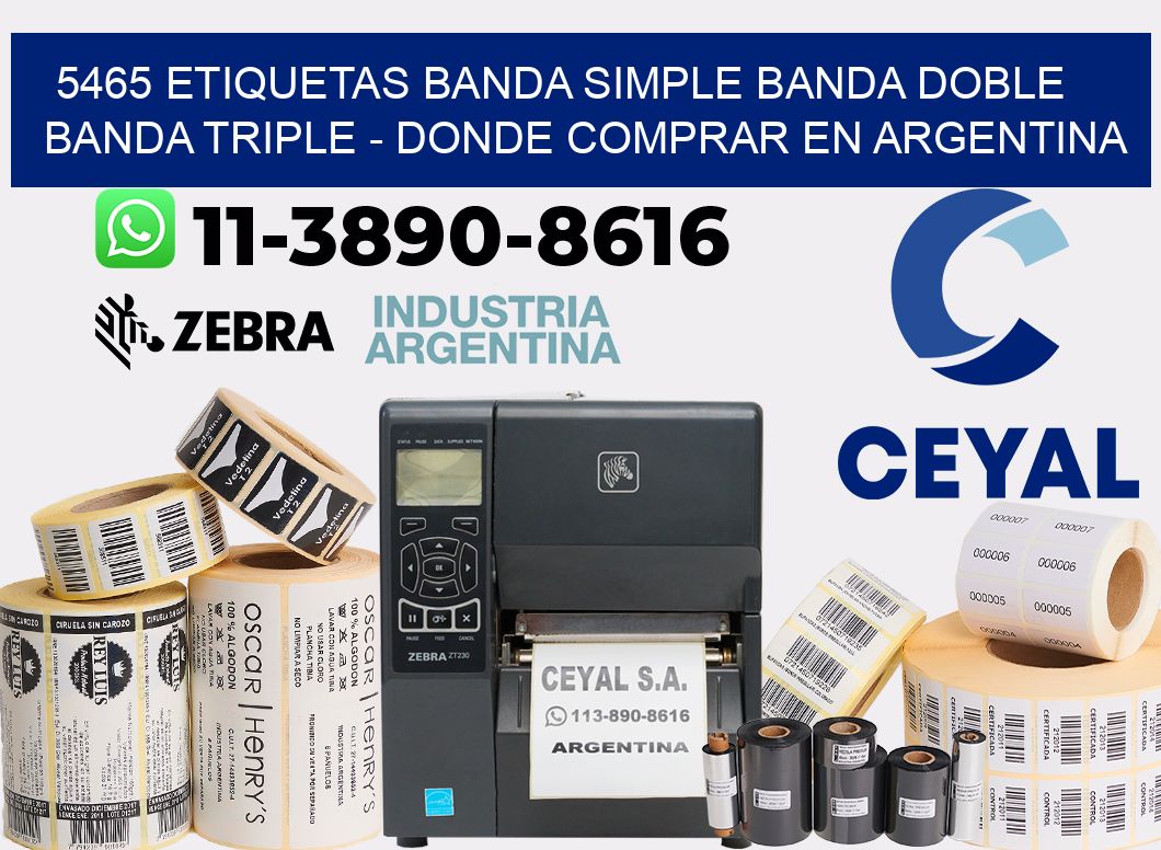 5465 etiquetas banda simple banda doble banda triple - Donde Comprar en Argentina