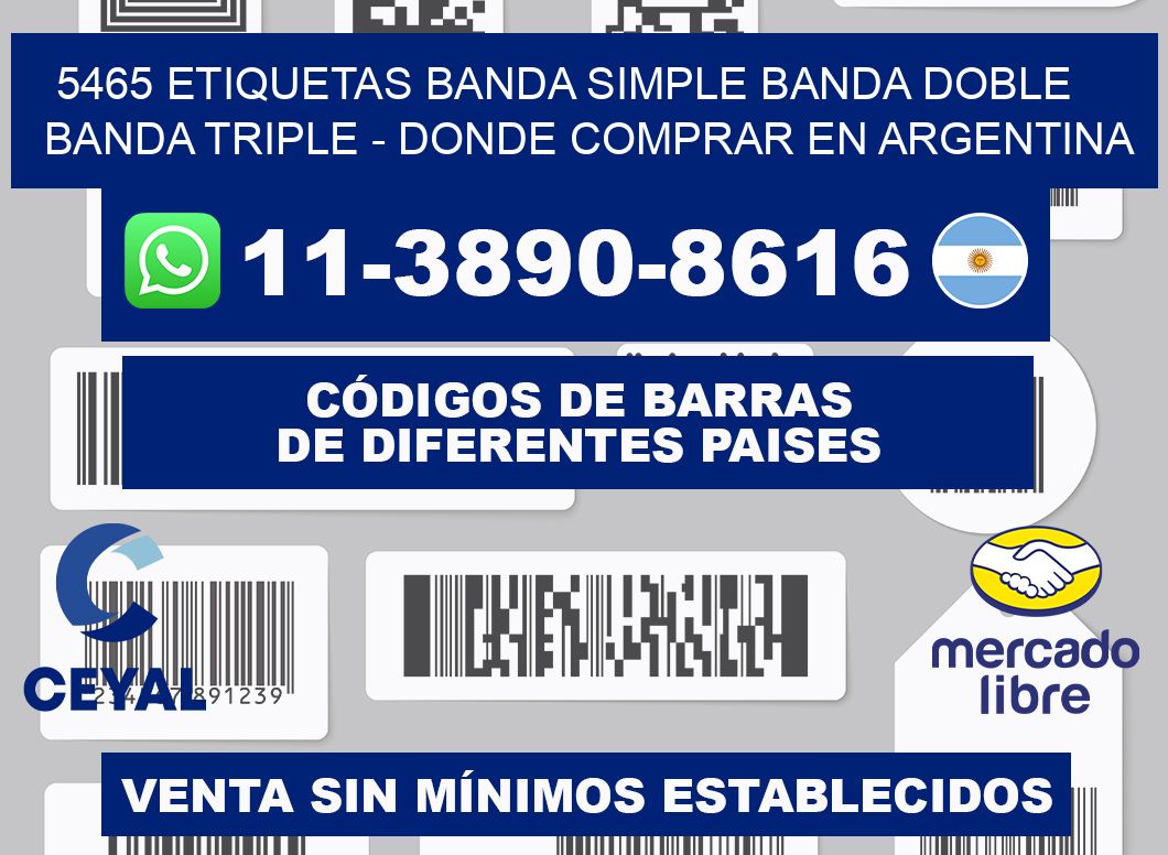 5465 etiquetas banda simple banda doble banda triple - Donde Comprar en Argentina