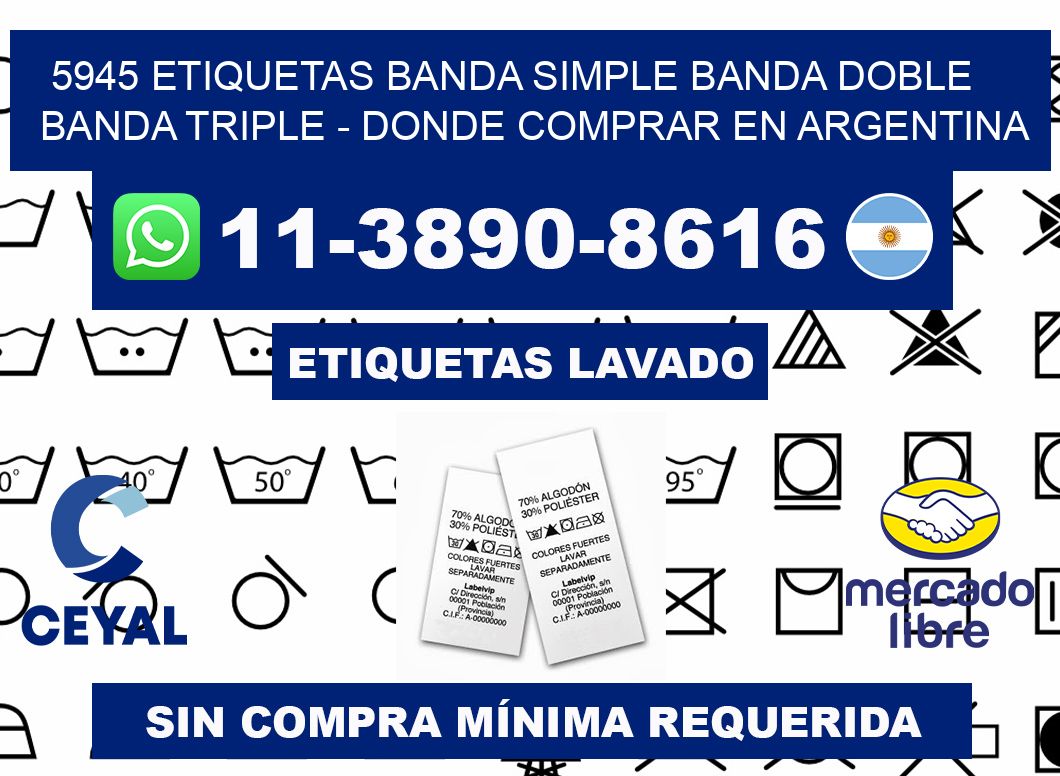 5945 etiquetas banda simple banda doble banda triple - Donde Comprar en Argentina
