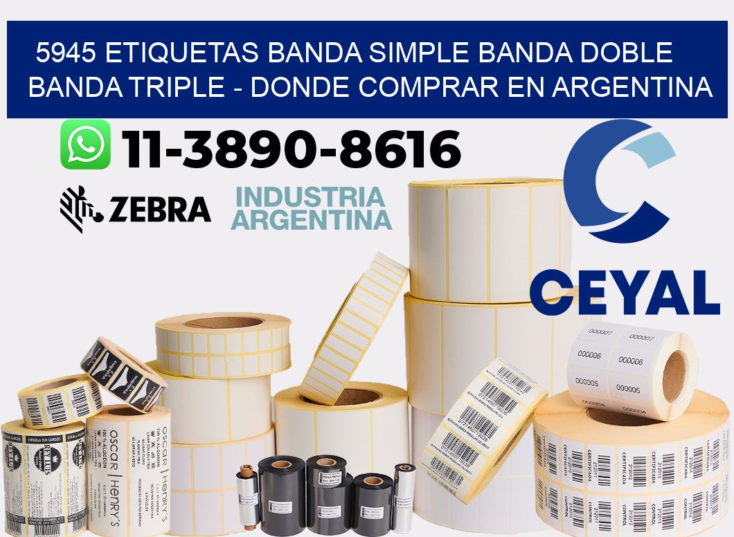 5945 etiquetas banda simple banda doble banda triple - Donde Comprar en Argentina