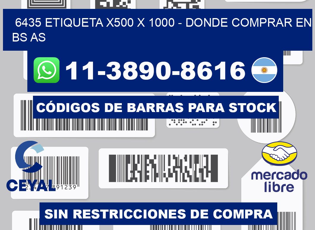 6435 etiqueta x500 x 1000 - Donde Comprar en bs as