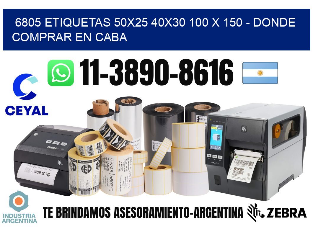6805 etiquetas 50x25 40x30 100 x 150 - Donde Comprar en Caba