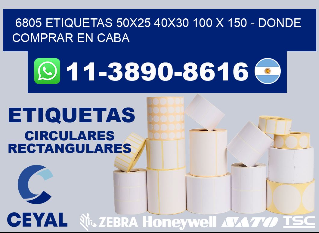 6805 etiquetas 50x25 40x30 100 x 150 - Donde Comprar en Caba