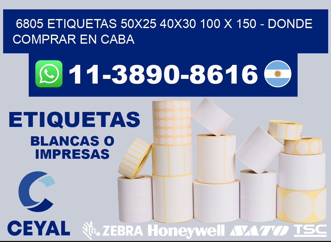 6805 etiquetas 50x25 40x30 100 x 150 - Donde Comprar en Caba