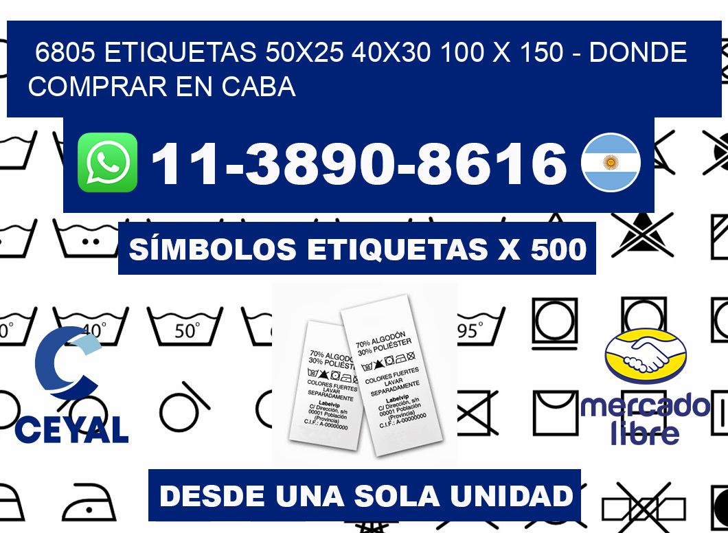 6805 etiquetas 50x25 40x30 100 x 150 - Donde Comprar en Caba