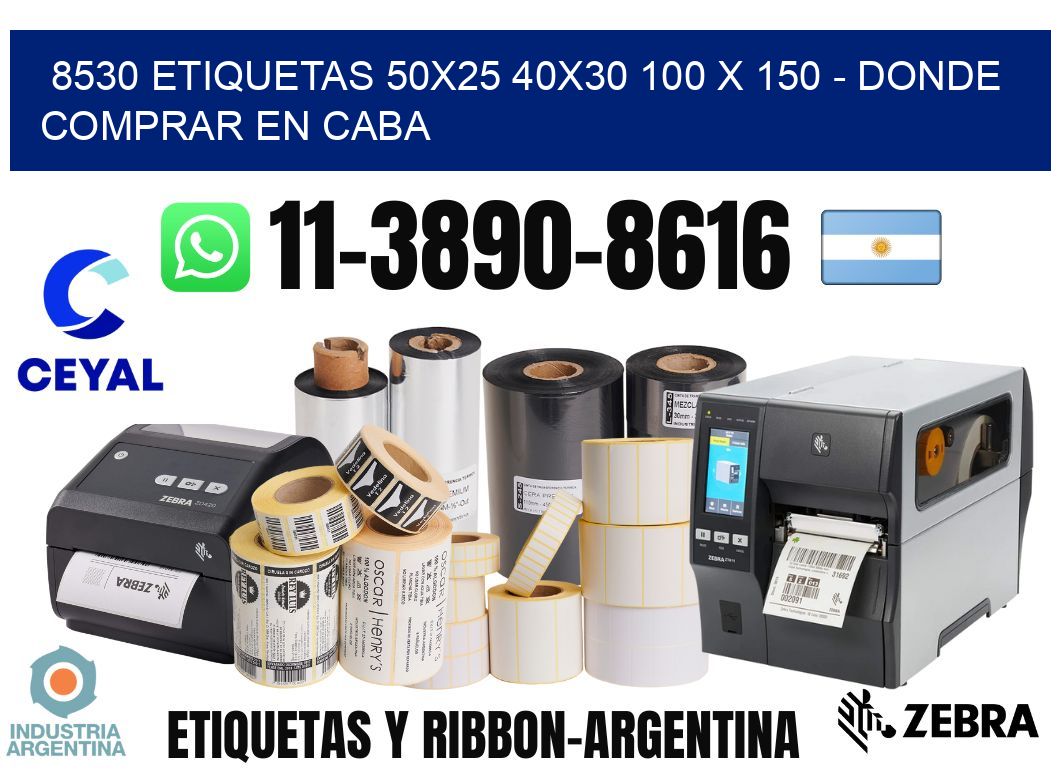 8530 etiquetas 50x25 40x30 100 x 150 - Donde Comprar en Caba
