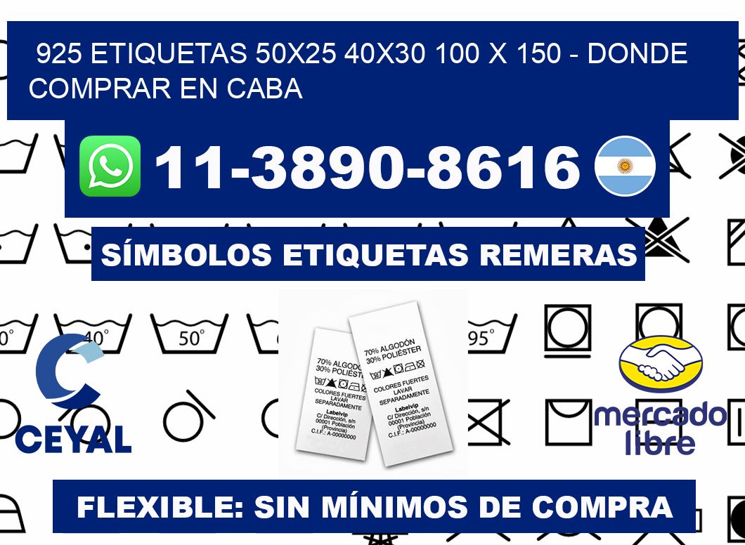 925 etiquetas 50x25 40x30 100 x 150 - Donde Comprar en Caba