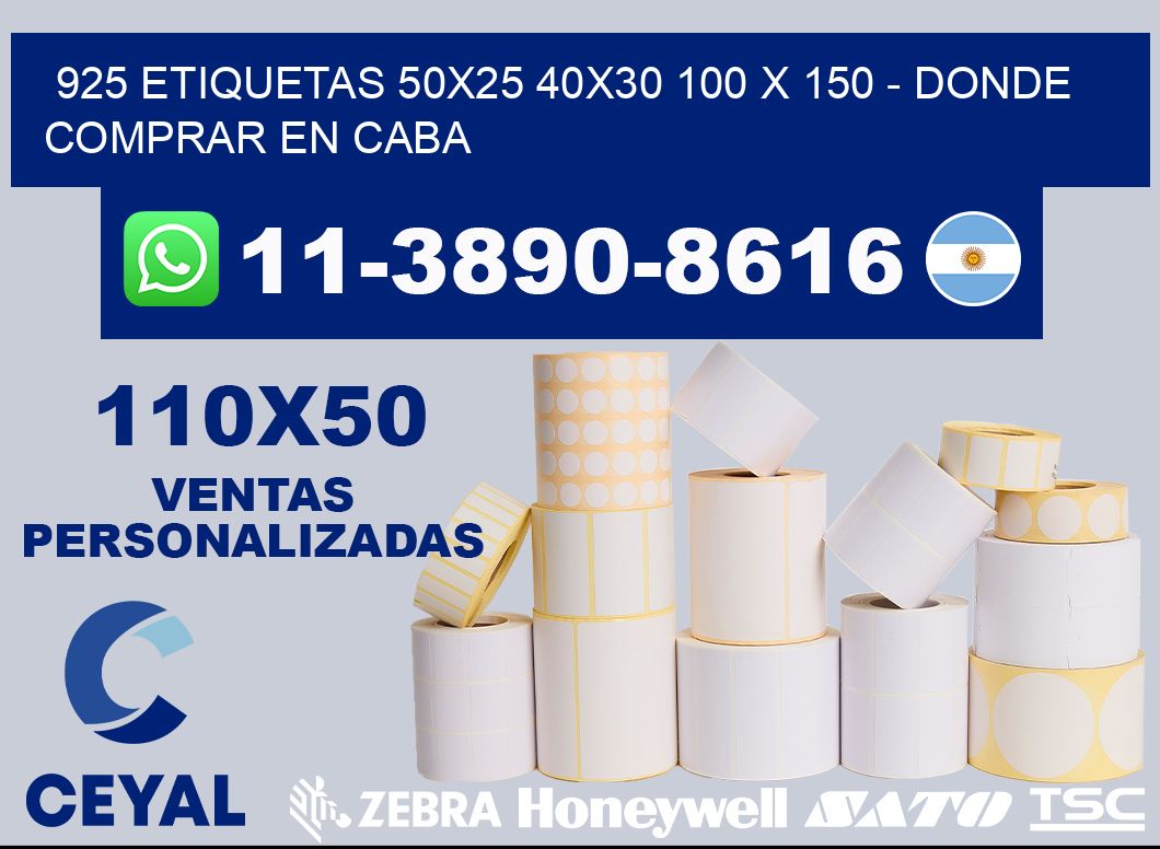 925 etiquetas 50x25 40x30 100 x 150 - Donde Comprar en Caba