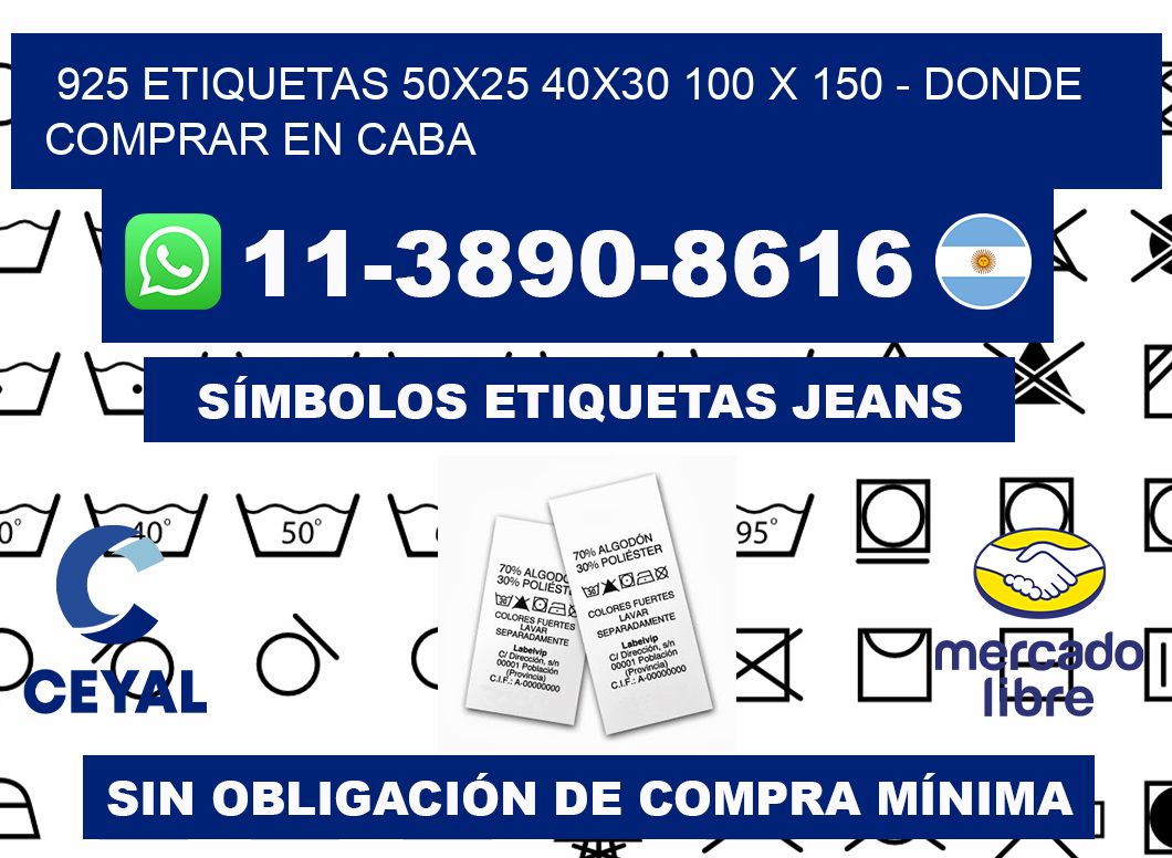 925 etiquetas 50x25 40x30 100 x 150 - Donde Comprar en Caba