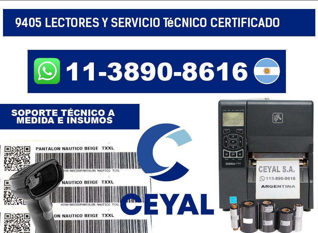 9405 Lectores y Servicio Técnico Certificado