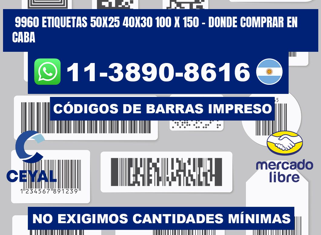 9960 etiquetas 50x25 40x30 100 x 150 - Donde Comprar en Caba