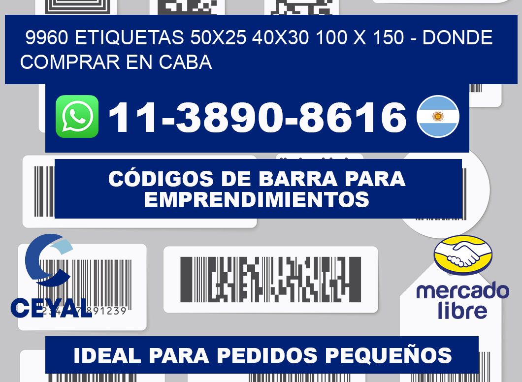 9960 etiquetas 50x25 40x30 100 x 150 - Donde Comprar en Caba