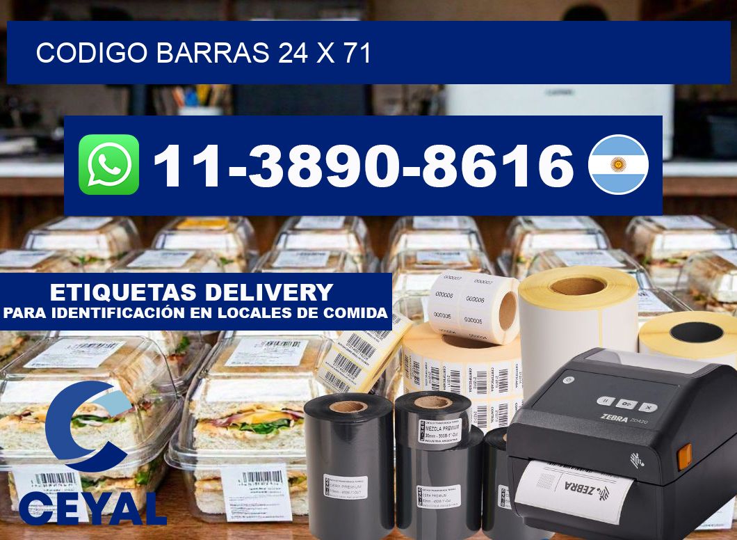 Codigo barras 24 x 71