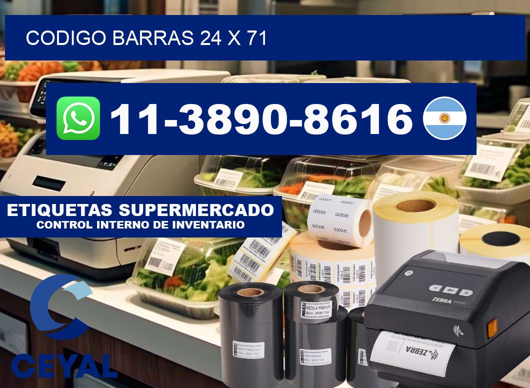 Codigo barras 24 x 71