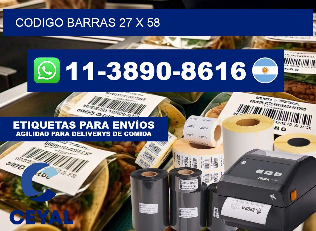 Codigo barras 27 x 58