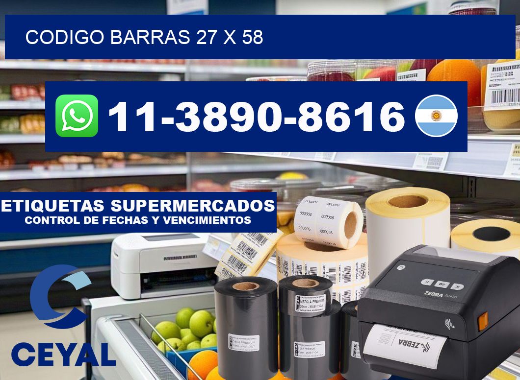 Codigo barras 27 x 58