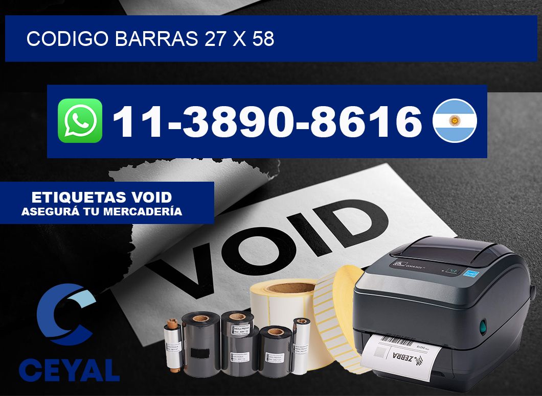 Codigo barras 27 x 58