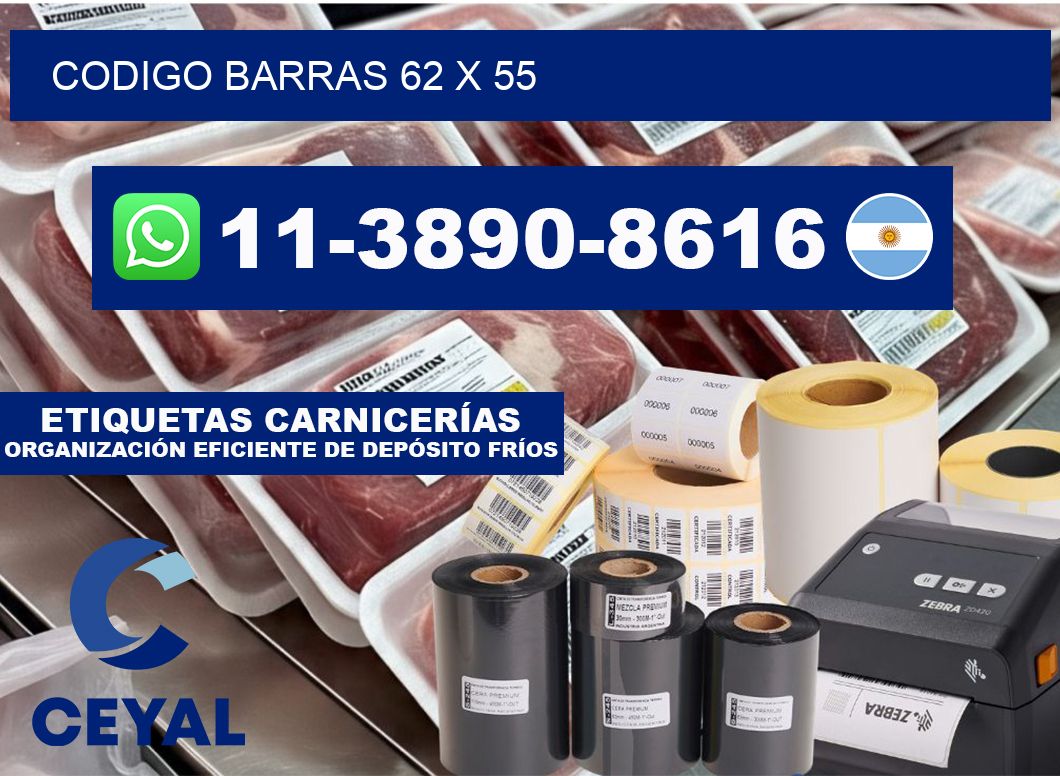 Codigo barras 62 x 55